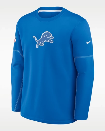 Мужской лонгслив Nike Detroit Lions Therma-FIT, синий