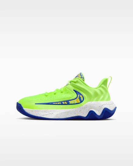 Детские кроссовки Nike Giannis Immortality 4, салатовый/синий/оранжевый