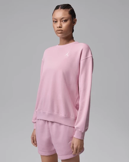 Женский свитшот Jordan Brooklyn Fleece, ледяной кармин/белый