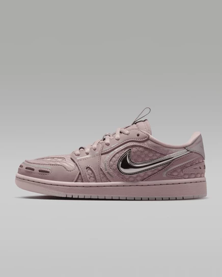 Женские кроссовки Jordan Air Jordan 1 Low, розовые/серебристые