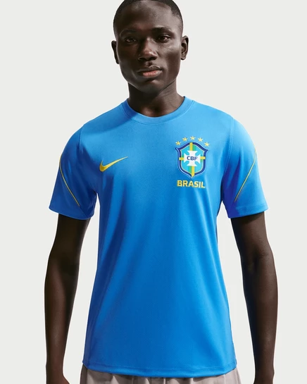 Мужская футболка Nike Brazil Strike Dri-FIT, голубая/мятная