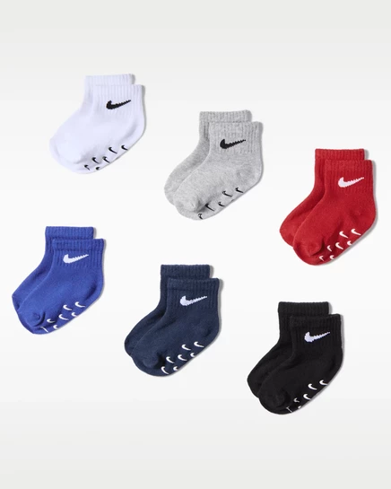 Носки для младенцев Nike Swoosh, 6 пар, темно-синие