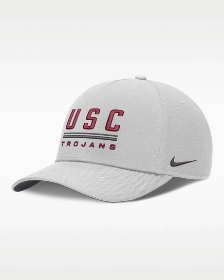 Мужская кепка Nike USC Sideline Practice Rise, серая