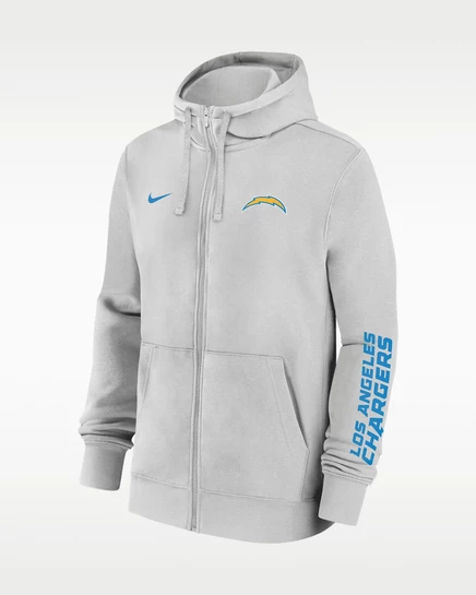 Мужское худи Nike Los Angeles Chargers Club, серое