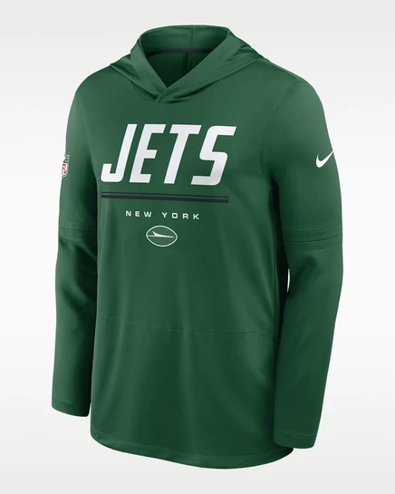 Мужской лонгслив Nike New York Jets, зеленый