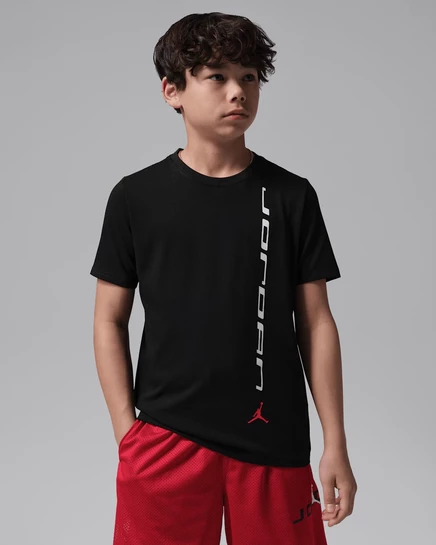 Мальчиковая футболка Jordan Sport Graphic с принтом, черная