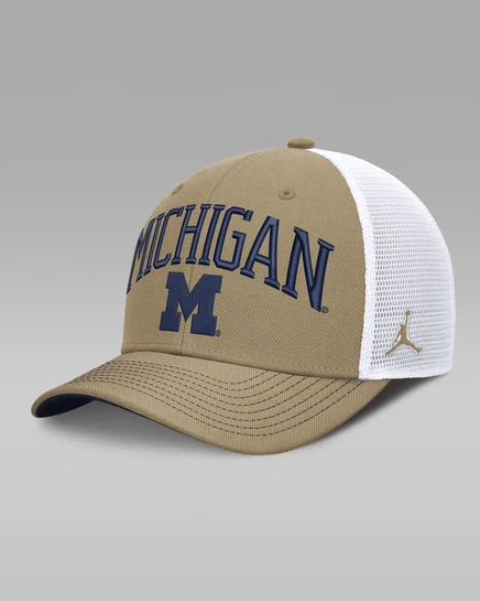Мужская кепка Jordan Michigan Primetime, бежевая/синяя