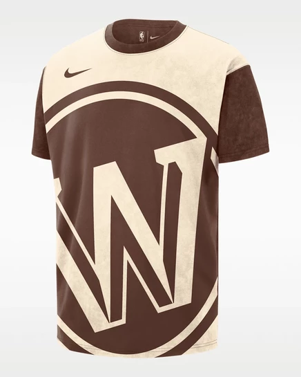 Мужская футболка Nike Warriors City, натуральная/коричневая
