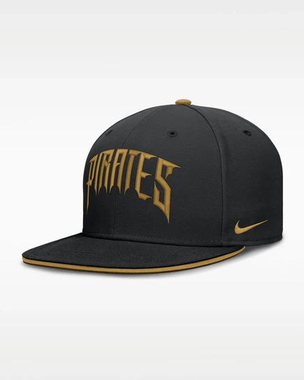 Мужская бейсболка Nike Pirates City Connect, черно-золотая