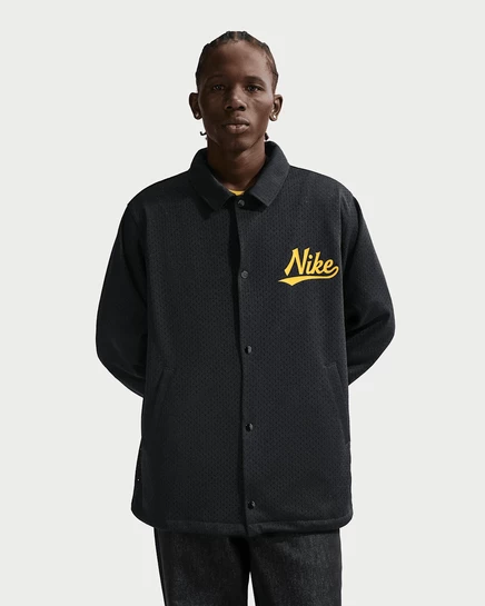 Мужская тренерская куртка Nike Sportswear Club, черная/шафрановая