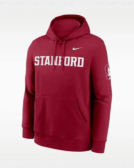 Мужское худи Nike Stanford Sideline Club, малиновое