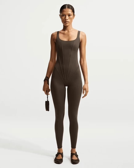 Женское боди NikeSKIMS Matte Corset 74 см, сепия