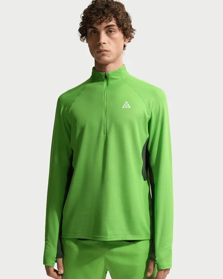 Мужской топ Nike ACG Dri-FIT 1/4-zip, зеленый/белый