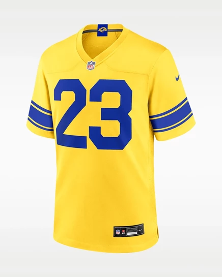 Мужская игровая майка Nike Kyren Williams Rams, золотая