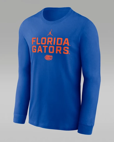 Мужской лонгслив Jordan Florida Sideline Dri-FIT, ярко-синяя