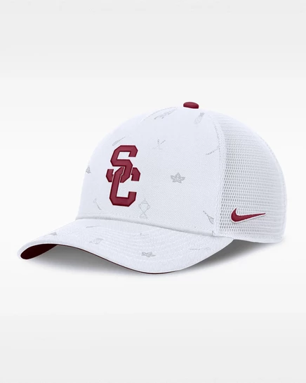 Мужская тракер-кепка Nike USC Country Club Golfin' Rise, белая