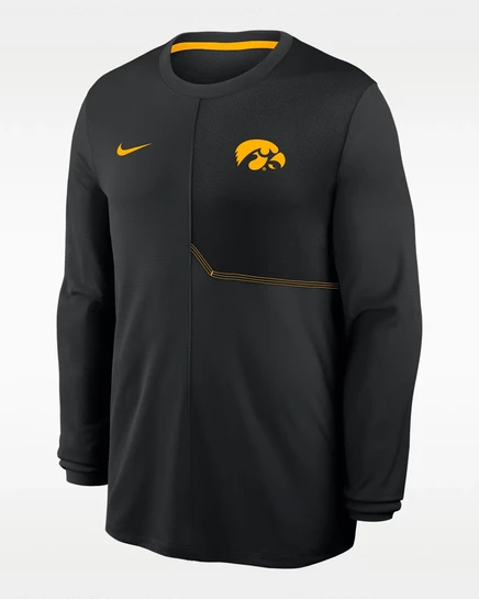 Мужской лонгслив Nike Iowa Sideline Coach, черный
