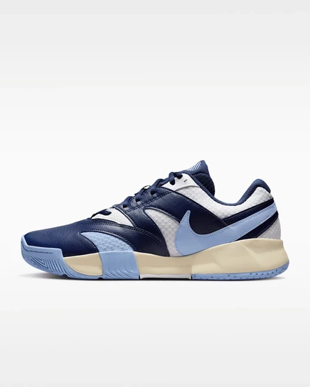 Мужские теннисные кроссовки NikeCourt Lite 4, белые/темно‑синие/ярко‑синие