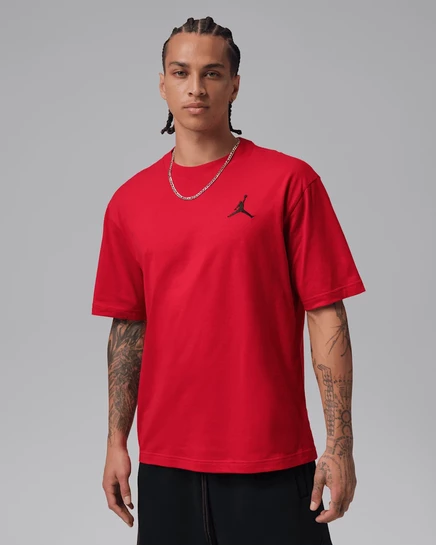 Мужская футболка Jordan с вышитым Jumpman, красная/черная