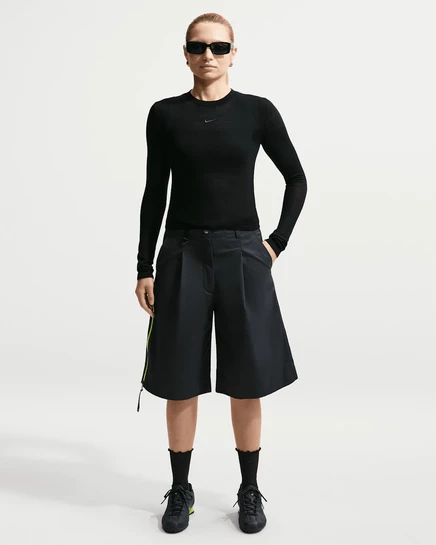 Женские шорты Nike Airreverent, низкая посадка, черные