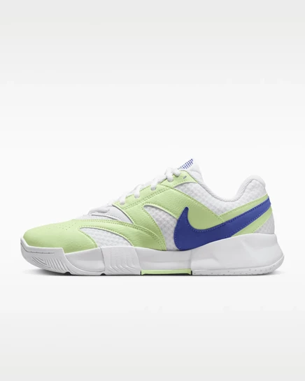 Женские теннисные кроссовки NikeCourt Lite 4, бело-лаймово-сапфировые