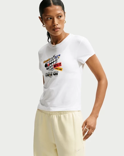 Женская футболка Nike Chill Knit укороченная, белая