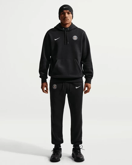 Мужские джоггеры Nike PSG Club, черные/белые