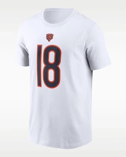 Мужская футболка Nike Caleb Williams Chicago Bears, белая