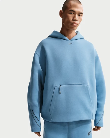 Мужское флисовое худи Nike Tech, синее/черное