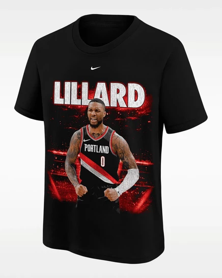 Мальчиковая баскетбольная футболка Nike Damian Lillard, черная