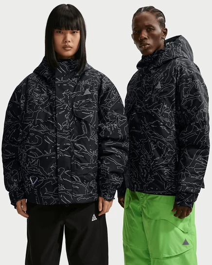 Унисекс куртка-пуховик ACG Skull Peak Dolomite Storm-FIT, черная/белая