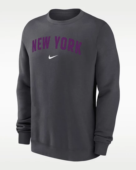 Мужской свитшот Nike New York Mets 2-Hit, антрацитовый