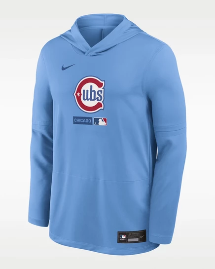 Мужское худи Nike Chicago Cubs Dri-FIT, светло-голубое