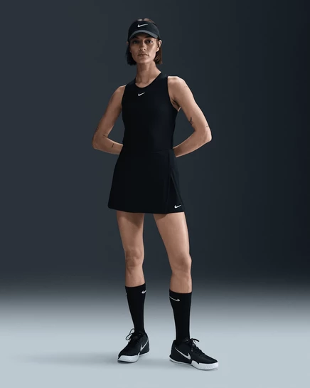 Женская юбка Nike Victory теннисная Dri-FIT, черно-белая