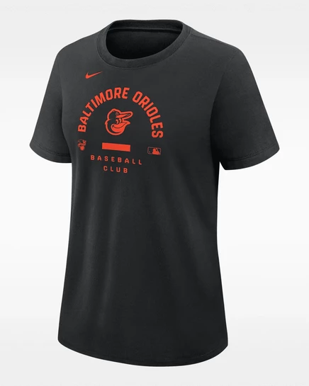 Женская футболка Nike Baltimore Orioles Authentic Collection Dri-Fit, черная