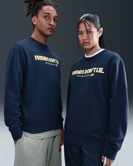 Мужской свитшот Nike x Stranger Things Club, темно-синий/желтый
