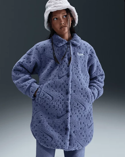 Куртка для девочек Nike, индиго/белая
