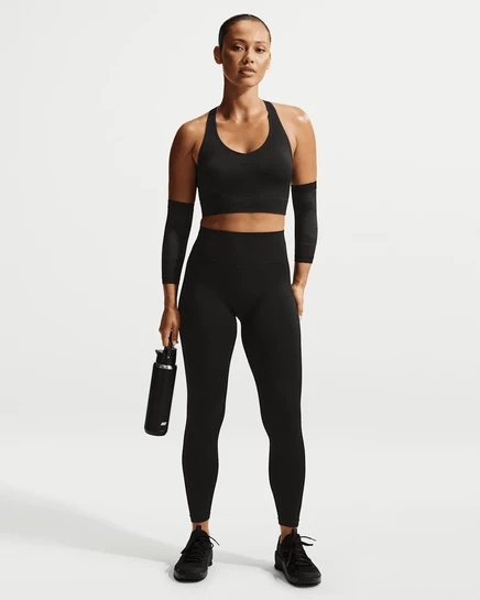 Женские леггинсы Nike Pro Seamless с высокой талией 7/8, черные