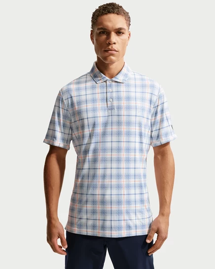 Мужское поло Nike Par Dri-FIT Tartan, молочное