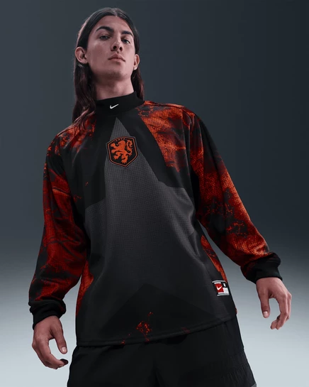Мужская футбольная футболка Nike Netherlands, черная
