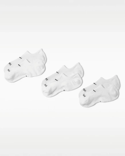 Женские тренировочные носки Nike Everyday Plus с подкладкой (3 пары) белый/черный