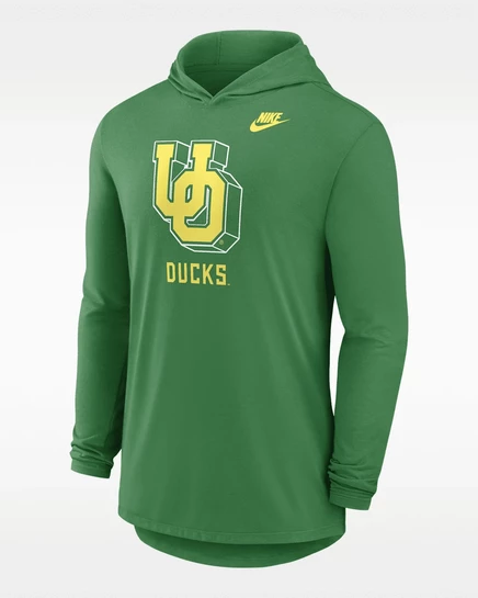 Мужской лонгслив Nike Oregon Legacy с капюшоном, салатовый