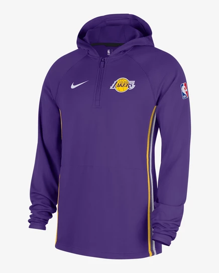 Мужская худи Nike Lakers Dri-FIT 1/4-zip, фиолетовая/черная/белая