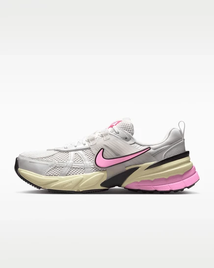Женские кроссовки Nike V2K Run, белые/серые/слоновая кость/розовые