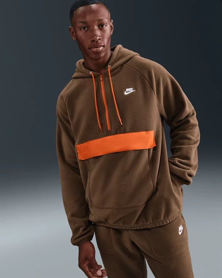 Мужская толстовка Nike Sportswear Club утепленная, коричнево-оранжевая
