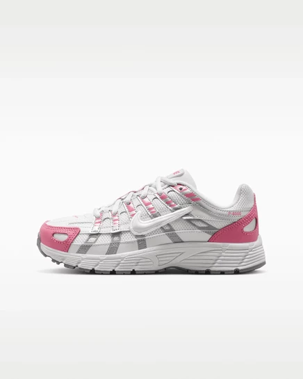 Детские кроссовки Nike P-6000, молочно‑белые/розовые/серые