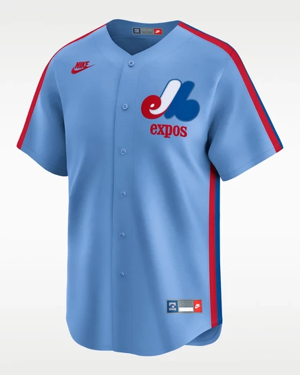Мужская джерси Nike Cooperstown Expos Dri-FIT, голубая