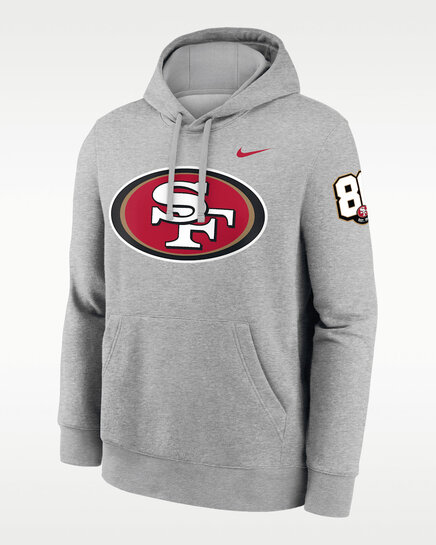 Мужская толстовка Nike San Francisco 49ers 80th, тёмно-серый