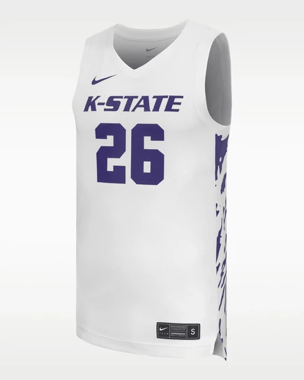 Мужская баскетбольная майка Nike Kansas State Replica, белая