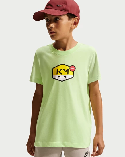 Детская футболка Nike Kylian Mbappé Dri-FIT, лаймовая